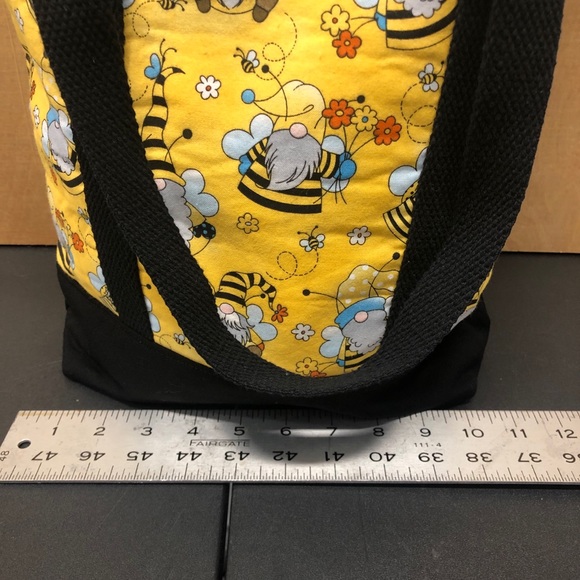 1 LEFT Host Pic! Bumblebee Gnome Canvas Tote Bag Small Yellow Black Handmade - Picture 5 of 10